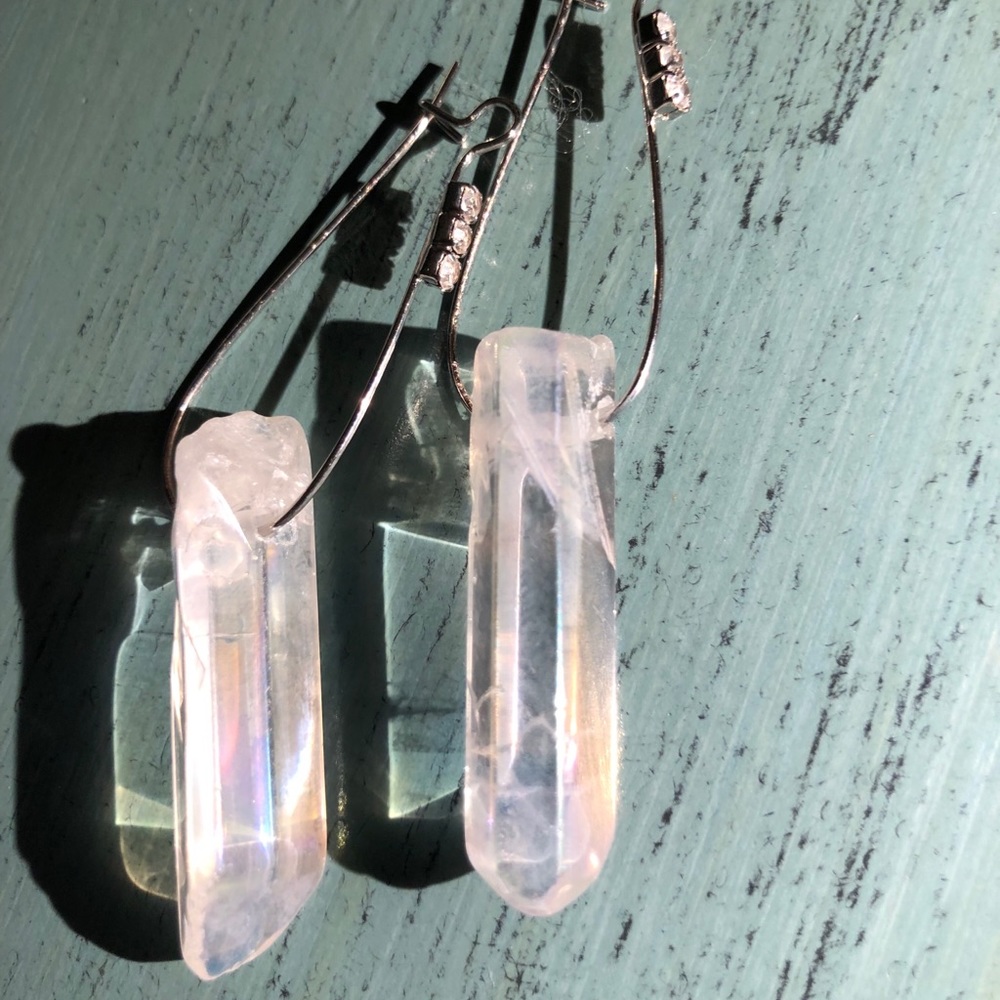 Crystal & Rhinestone Wire Hook Earrings